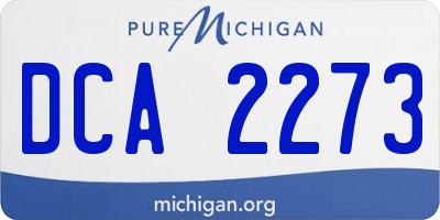 MI license plate DCA2273