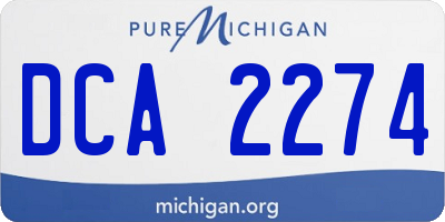 MI license plate DCA2274