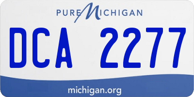 MI license plate DCA2277