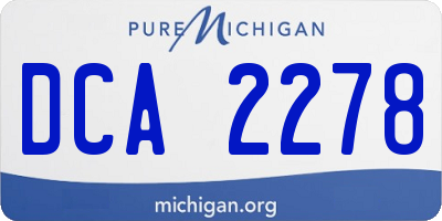 MI license plate DCA2278
