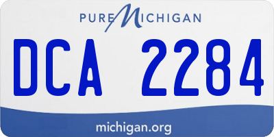 MI license plate DCA2284