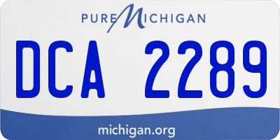 MI license plate DCA2289