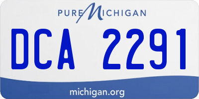 MI license plate DCA2291