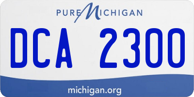 MI license plate DCA2300