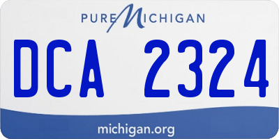 MI license plate DCA2324