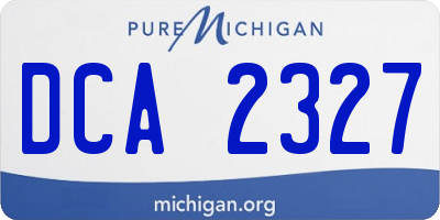 MI license plate DCA2327