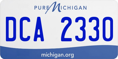 MI license plate DCA2330