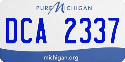 MI license plate DCA2337