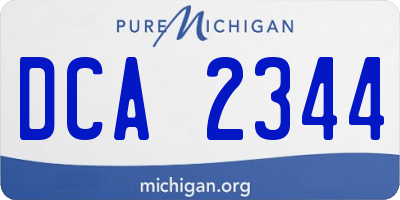 MI license plate DCA2344