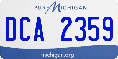 MI license plate DCA2359
