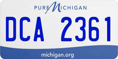 MI license plate DCA2361