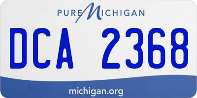 MI license plate DCA2368