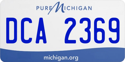 MI license plate DCA2369