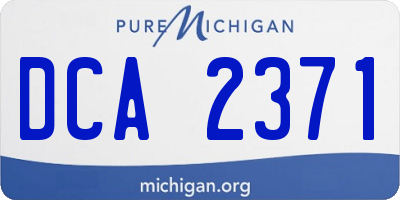 MI license plate DCA2371