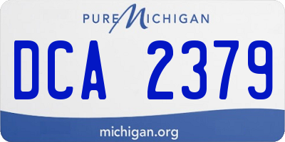 MI license plate DCA2379