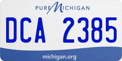 MI license plate DCA2385