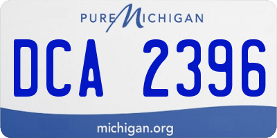 MI license plate DCA2396