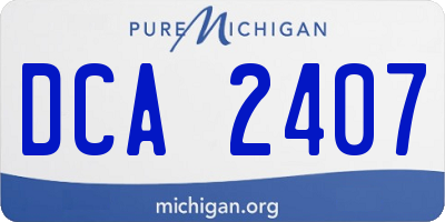 MI license plate DCA2407