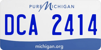 MI license plate DCA2414