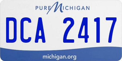 MI license plate DCA2417