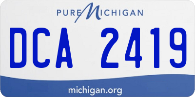 MI license plate DCA2419
