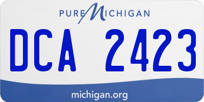 MI license plate DCA2423