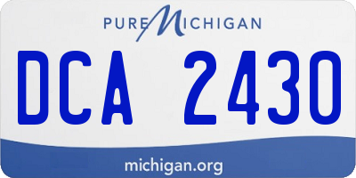 MI license plate DCA2430