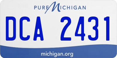 MI license plate DCA2431