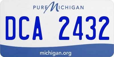 MI license plate DCA2432