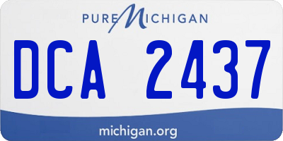 MI license plate DCA2437