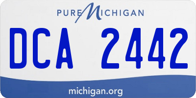 MI license plate DCA2442