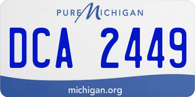 MI license plate DCA2449