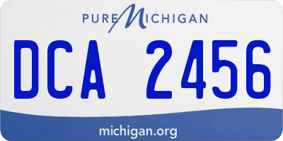 MI license plate DCA2456