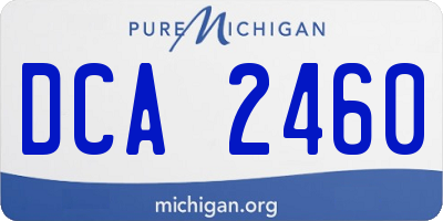 MI license plate DCA2460