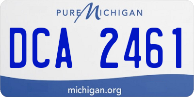 MI license plate DCA2461