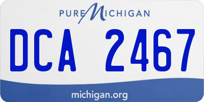 MI license plate DCA2467