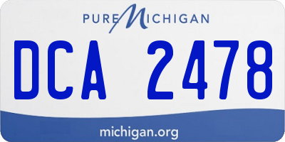 MI license plate DCA2478