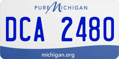 MI license plate DCA2480
