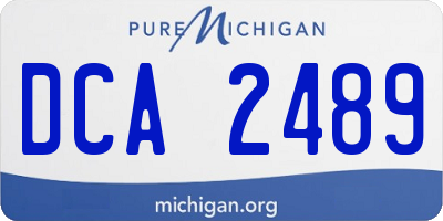 MI license plate DCA2489