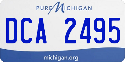 MI license plate DCA2495