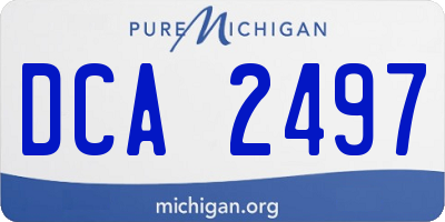 MI license plate DCA2497