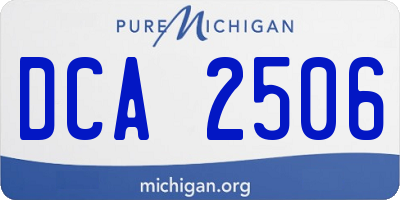 MI license plate DCA2506
