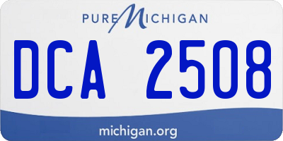 MI license plate DCA2508