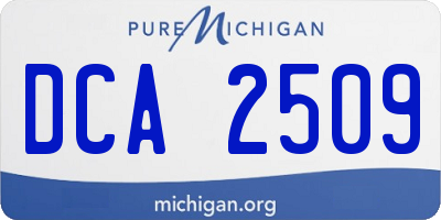 MI license plate DCA2509