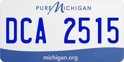MI license plate DCA2515