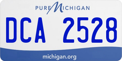 MI license plate DCA2528