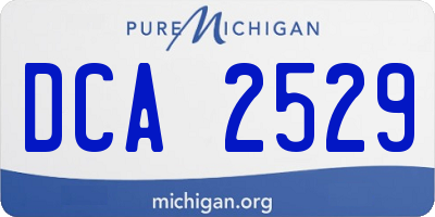 MI license plate DCA2529