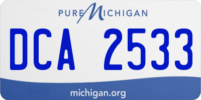 MI license plate DCA2533