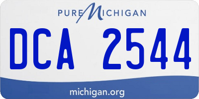 MI license plate DCA2544