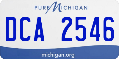MI license plate DCA2546